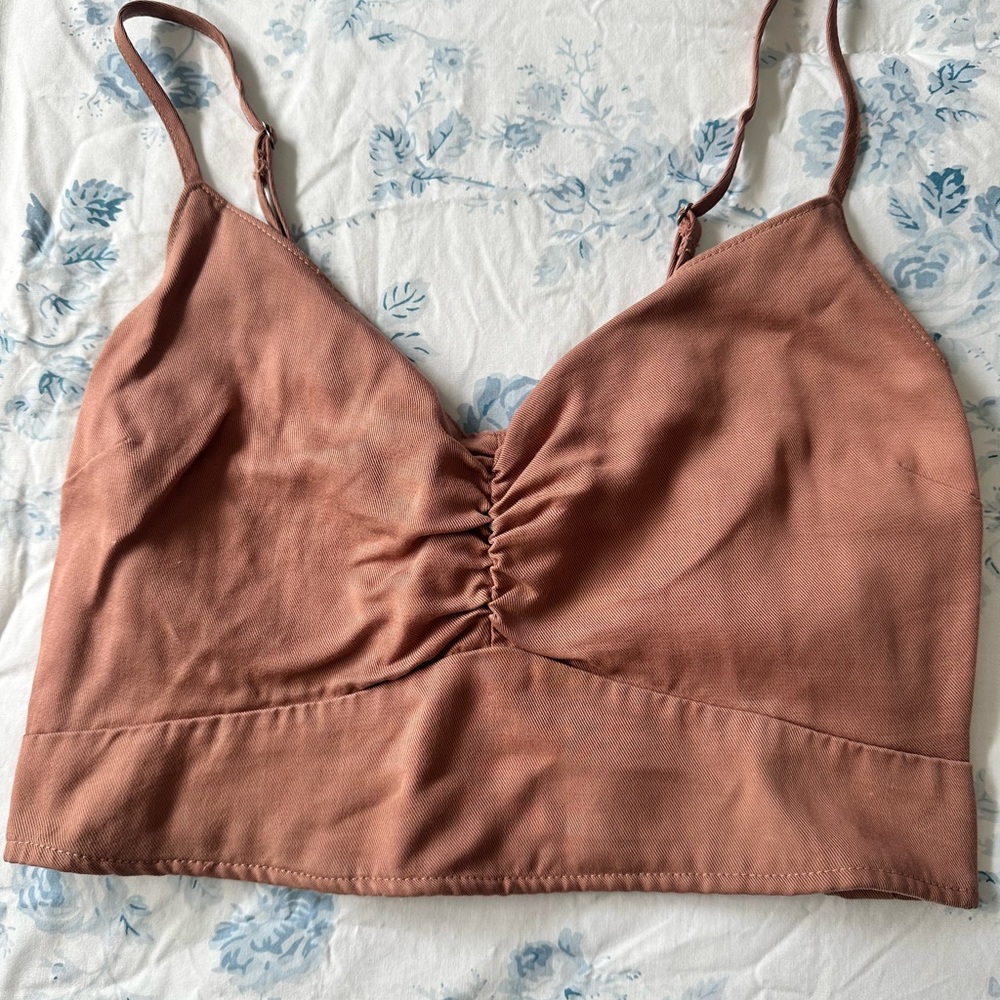 Abercrombie & Fitch Mauve Strappy Cropped Top